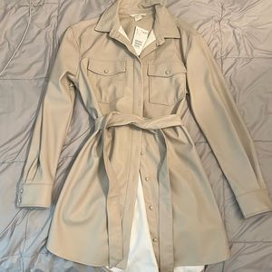 H&M Small beige leather coat